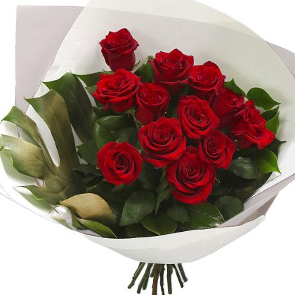 12 red rose bouquet